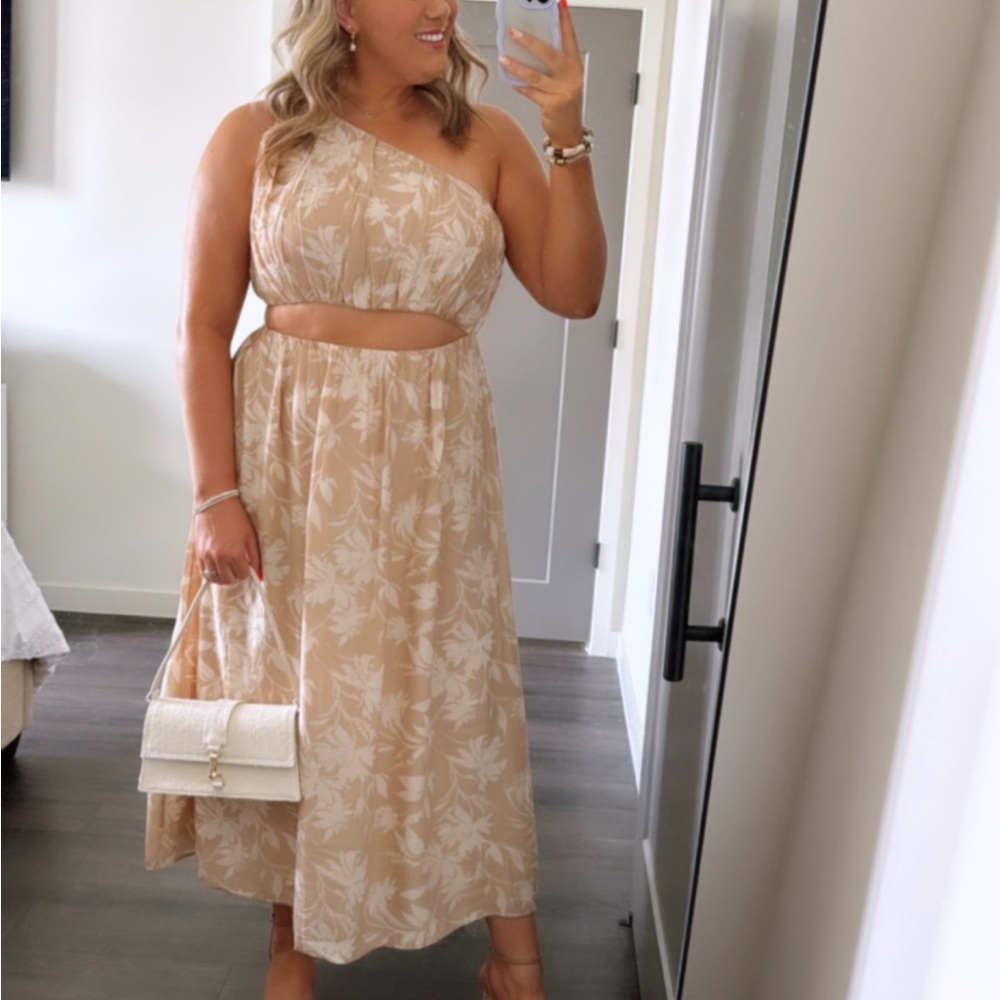Abercrombie & Fitch one shoulder maxi dress